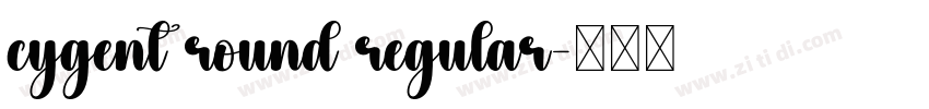 cygent round regular字体转换